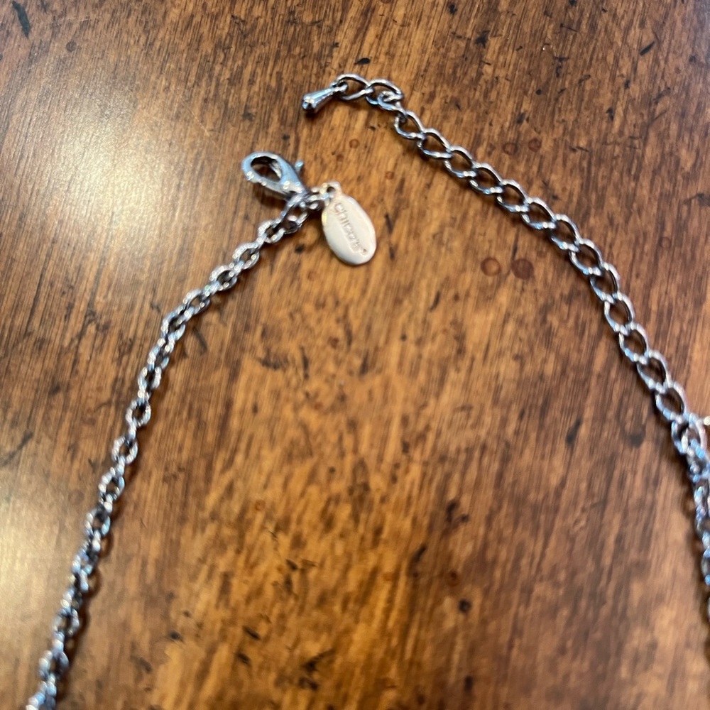 Chico's Silver Floral Engraved Necklace - Picture 7 of 11